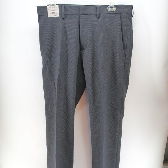 Kenneth Cole Reaction Mens Slim-Fit Gabardine Dress Pants‎ 33 x 32 Charcoal - Picture 1 of 9